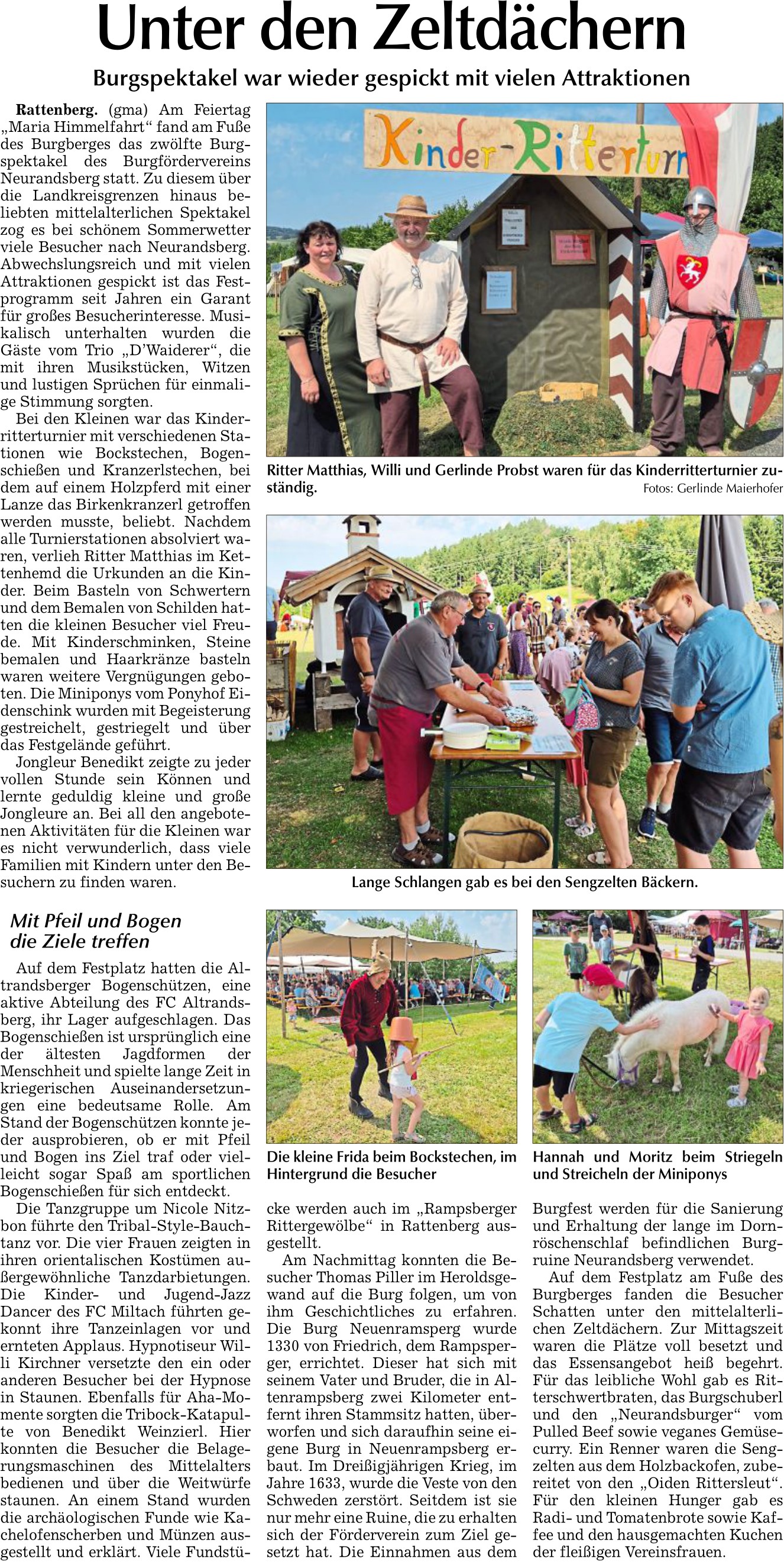 Bild zum Zeitungsartikel vom 20.8.2025, Bogener Zeitung